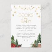 ベビークラシック用クリスマスホワイト赤ちゃんシャワーブック エンクロージャーカード (正面)