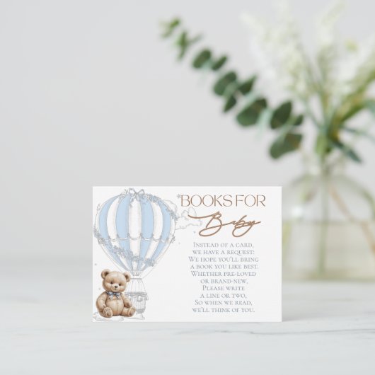 ベビークラシック用テディベアトイルバルーンブック エンクロージャーカード (スタンド正面)