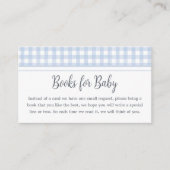 ベビークラシック用ブルージンガム赤ちゃんシャワーブック エンクロージャーカード (正面)