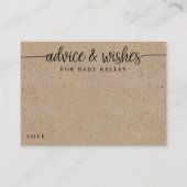 ベビークラフトカスタマイズアドバイスカードの希望 エンクロージャーカード (正面)