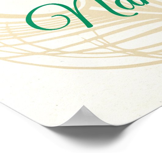 ベビークリシュナ命名揺りかごの儀式歓迎サイン ポスター (角)