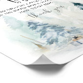 ベビークリスマスのおむつラッフルの外は寒い ポスター (角)