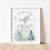 ベビークリスマスのおむつラッフルの外は寒い ポスター