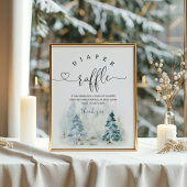 ベビークリスマスのおむつラッフルの外は寒い ポスター