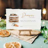 ベビークリスマスのおむつラッフル外は寒い エンクロージャーカード