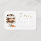 ベビークリスマスのおむつラッフル外は寒い エンクロージャーカード (正面)