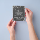 ベビークリスマスの外でコビディパーティーのスノーフレーク チラシ (手)