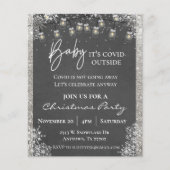 ベビークリスマスの外でコビディパーティーのスノーフレーク チラシ (正面)