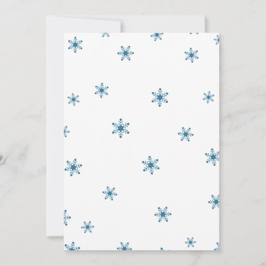 ベビークリスマスの外で寒い赤ちゃんシャワーの招待客 招待状 (裏面)