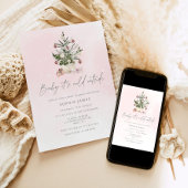 ベビークリスマスの女の子の赤ちゃんシャワー外は寒い 招待状