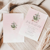 ベビークリスマスの女の子の赤ちゃんシャワー外は寒い 招待状