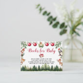 ベビークリスマスウィンターウッドランド動物用の本 エンクロージャーカード (スタンド正面)