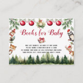 ベビークリスマスウィンターウッドランド動物用の本 エンクロージャーカード (正面)