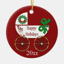 ベビークリスマスオーナメントキャリッジハッピーホリデー