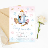 ベビークリスマスジェンダーの暴露の外で寒い 招待状