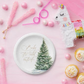 ベビークリスマスツリー外で冷たいベビーシャワー ペーパープレート (パーティー)