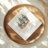 ベビークリスマスツリー外は寒いベビーシャワー スタンダードカクテルナプキン