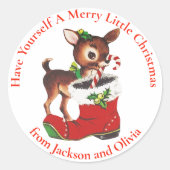 ベビークリスマスディアーカスタムズホリデイ ラウンドシール (正面)
