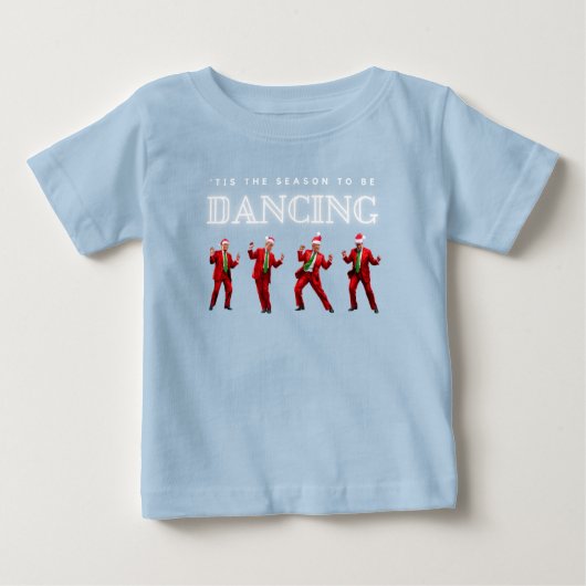 ベビークリスマストランプ踊りTシャツ ベビーTシャツ (正面)