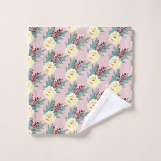 ベビークリスマスハンドプリントアート ウォッシュタオル (ウォッシュタオル)