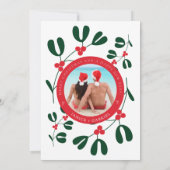 ベビークリスマスフォトカードの外が暖かい 招待状 (裏面)