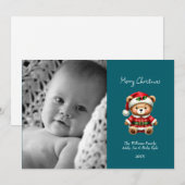ベビークリスマスベカスタムアー写真かわいいホリデーカード シーズンカード (正面/裏面)