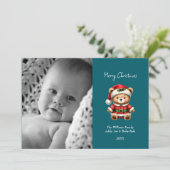 ベビークリスマスベカスタムアー写真かわいいホリデーカード シーズンカード (スタンド正面)