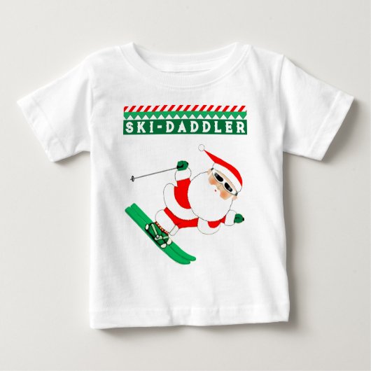 ベビークリスマスホリデースキーヤーベビーTシャツ ベビーTシャツ (正面)