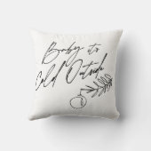 ベビークリスマス休暇の外は寒い クッション (裏面)