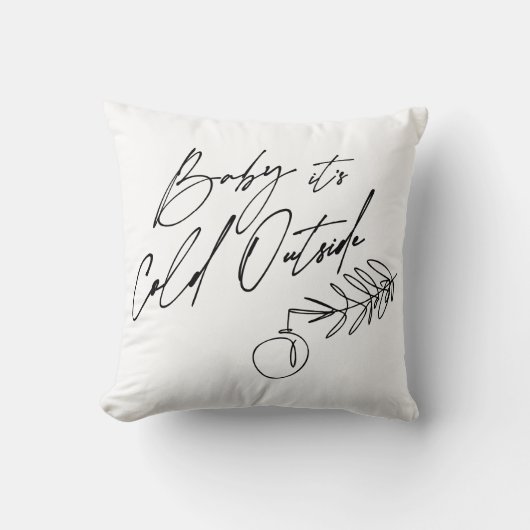 ベビークリスマス休暇の外は寒い クッション (正面)