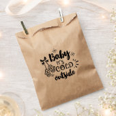 ベビークリスマス休暇の好意の外は寒い フェイバーバッグ (クリップ留めされた状態)