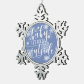 ベビークリスマス外の冷たいピューターオーナメント スノーフレークピューターオーナメント (右)