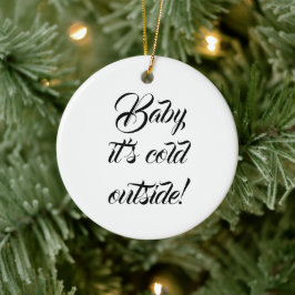 ベビークリスマス外はカスタム冷おもしろいたい セラミックオーナメント