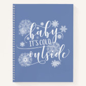 ベビークリスマス外は冷たい引用文 ノートブック (正面)