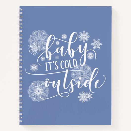ベビークリスマス外は冷たい引用文 ノートブック (正面)