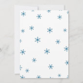 ベビークリスマス外は寒いパーティの招待状 招待状 (裏面)