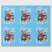 ベビークリスマス外は寒いフレンチブル犬T- ラッピングペーパー (フラット)