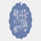 ベビークリスマス外は寒い オーナメントカード (右)