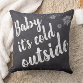 ベビークリスマス外は寒い クッション (ブランケット)