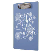 ベビークリスマス外は寒い クリップボード (左)