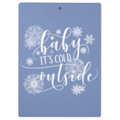 ベビークリスマス外は寒い クリップボード (裏面)
