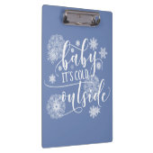 ベビークリスマス外は寒い クリップボード (右)