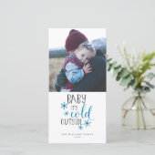 ベビークリスマス外は寒い シーズンカード (スタンド正面)