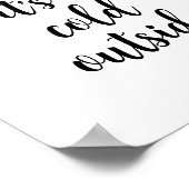 ベビークリスマス外は寒い ポスター (角)