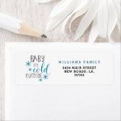 ベビークリスマス外は寒い ラベル (インサイチュ)