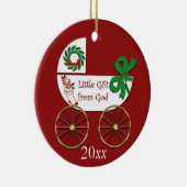 ベビークリスマス装飾神からの小さな贈り物 セラミックオーナメント (右)