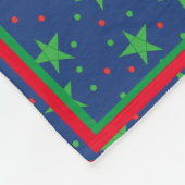 ベビークリスマス/赤 フリースブランケット (角)