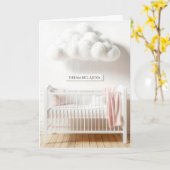 ベビークリブおめでとう生まれたばかりの。 カード (黄色い花)