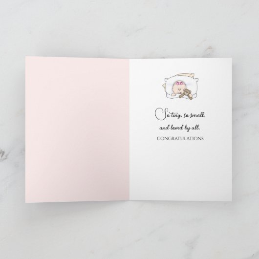 ベビークリブおめでとう生まれたばかりの。 カード (内部)