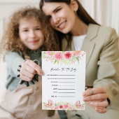 ベビークリブフラワーベビーシャワーベビー予測 招待状